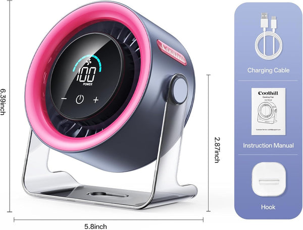 Whisper Quiet USB Desk Fan