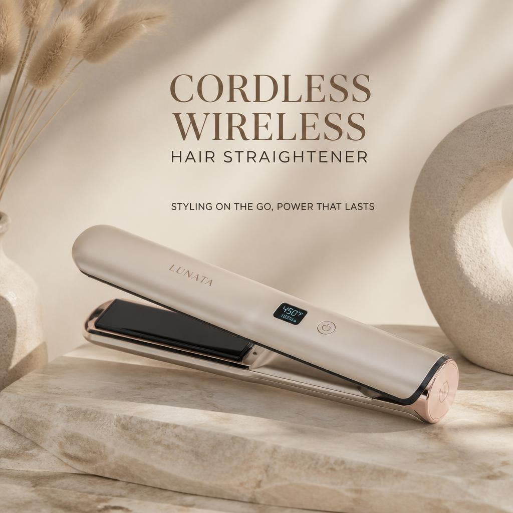 Lunata cordless wireless hair straightener